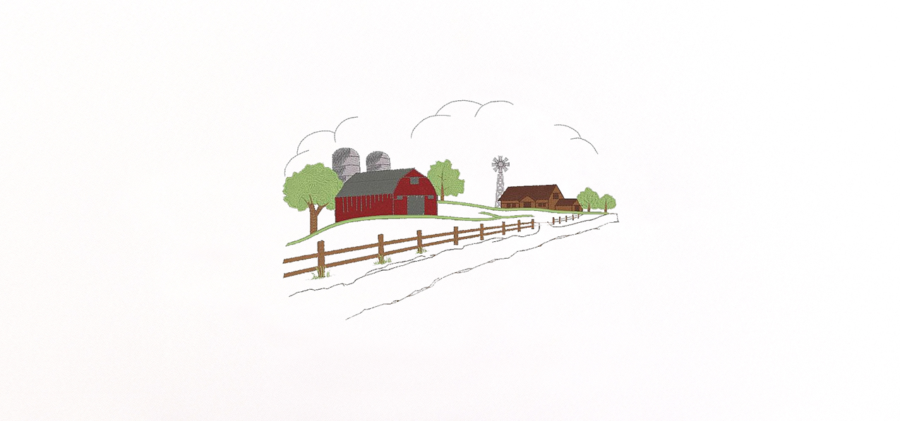 90 5612 Farm Scene White